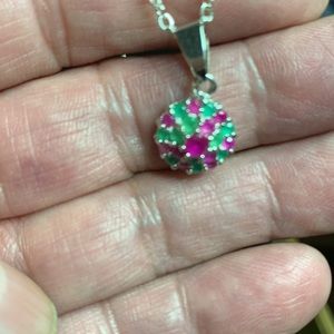 Ruby and Emerald necklace NWOT